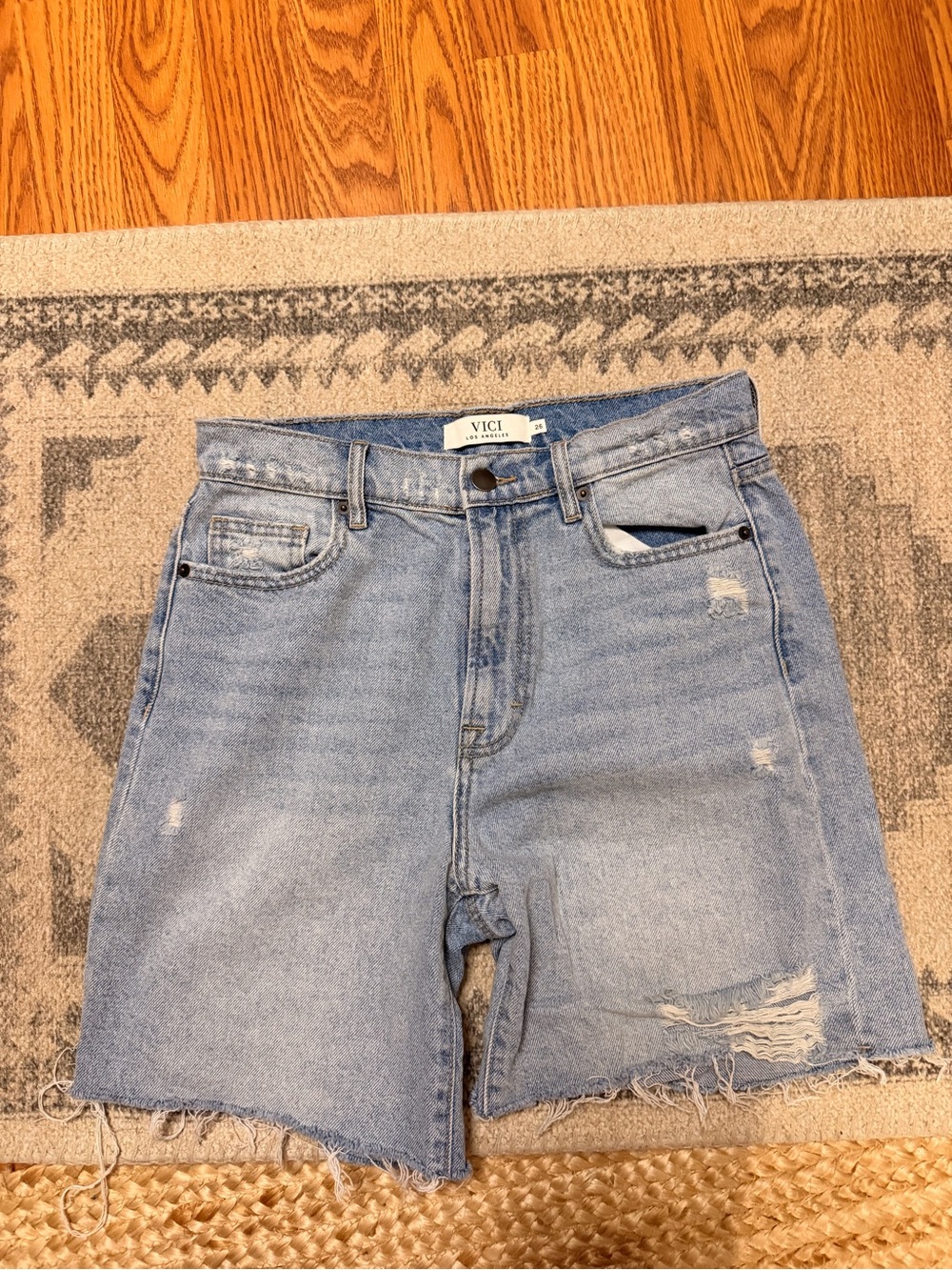 VICI Womens Bermuda Jean Short - 26
